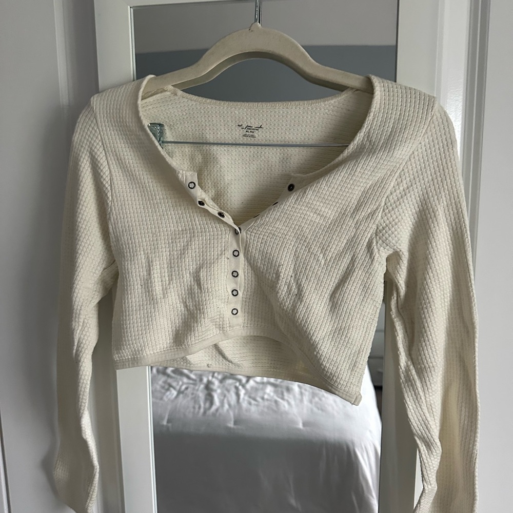 Urban Outfitters Cream long sleeve shirt